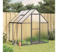 vidaXL Invernadero con marco base de aluminio Antracita 169x169x195 cm