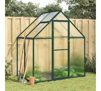vidaXL Invernadero con marco base aluminio 169x114x195 cm Multicolor Verde