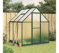 vidaXL Invernadero con marco base aluminio verde 169x169x202 cm