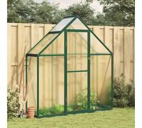 vidaXL Invernadero con marco base aluminio 169x58x195 cm Multicolor Verde
