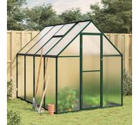 vidaXL Invernadero con marco base de aluminio 224x169x195 cm Verde