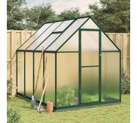 vidaXL Invernadero con marco base aluminio verde 224x169x202 cm