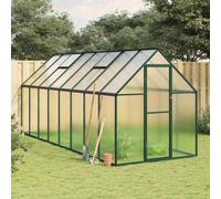 vidaXL Invernadero con marco base aluminio verde 445x169x195 cm