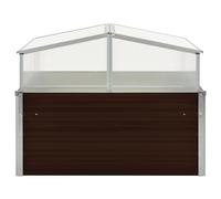 vidaXL Invernadero de acero galvanizado 100x100x85 cm Color Gris, Marrón, Antracita y mas Brown