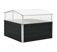 vidaXL Invernadero de acero galvanizado gris antracita 100x100x77 cm