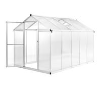 vidaXL Invernadero Aluminio Inernáculo Jardinera Plantador Dimensiones 302 x 190 x 195 cm, 362 x 190 x 195 cm, 421 x 190 x 195 cm