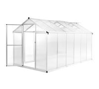 vidaXL Invernadero de aluminio 362x190x195 cm 13,41 m³