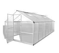 vidaXL Invernadero de aluminio gris antracita 10,53 m²