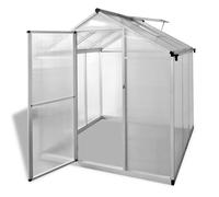 vidaXL Invernadero de aluminio gris antracita 3,46 m²