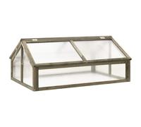 vidaXL Invernadero de madera de abeto gris 114x80x50 cm