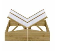 vidaXL Invernadero de madera de pino impregnada 2 uds 100x50x35 cm