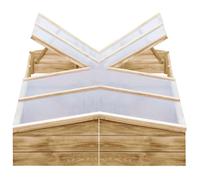 vidaXL Invernadero de madera de pino impregnada 2 uds 200x50x35 cm