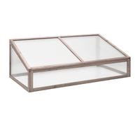 vidaXL Invernadero madera de abeto gris 110x56x39 cm