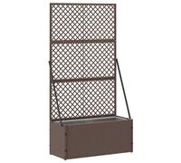 vidaXL Jardín enrejado macetero Marrón 70 x 30 x 135 cm Metal
