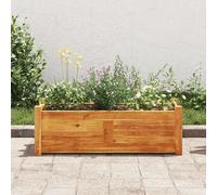 vidaXL: Jardín, maceta elevada de madera de acacia, 76 x 27,6 x 25 cm