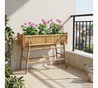 vidaXL Jardín Macetero Con Soporte Natural 100 x 38 x 74 cm Bambú