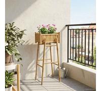 vidaXL Jardín Macetero Con Soporte Natural 50 x 38 x 114 cm Bambú
