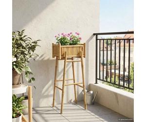 vidaXL Jardín Macetero Con Soporte Natural 50 x 38 x 114 cm Bambú