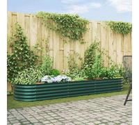 vidaXL: Jardín vertical elevado, color verde, 320 x 80 x 44 cm, acero