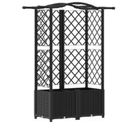 vidaXL: Jardín vertical elevado con enrejado y cubierta, color , 122 x 40 x 138 cm, material: PP