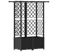 vidaXL: Jardín vertical elevado con enrejado y cubierta, color , 124 x 40 x 136 cm, material: PP