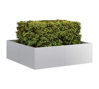 vidaXL Jardinera 100x100x30 cm en color Acero inoxidable/Acero galvanizado/Acero oxidado