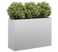 vidaXL Jardinera 120x40x80 cm de acero galvanizado