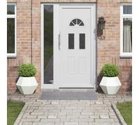 vidaXL Jardinera 2 pcs 50 x 50 x 40 cm Acero
