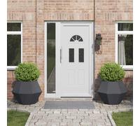 vidaXL Jardinera 2 pcs Antracita 75 x 75 x 60 cm Acero