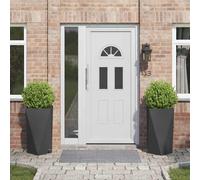 vidaXL Jardinera 2 pcs Negro 40 x 40 x 75 cm Acero