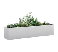 vidaXL Jardinera 200x40x40 cm, acero galvanizado, lecho elevado
