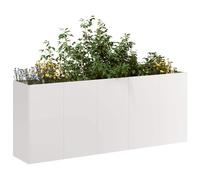 vidaXL Jardinera 200x40x80 cm acero inoxidable