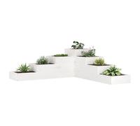 vidaXL Jardinera 4 niveles madera maciza pino blanca 106x104,5x36 cm