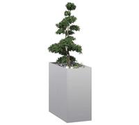 vidaXL Jardinera 40x80x80 cm de acero galvanizado