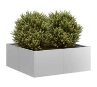 vidaXL Jardinera 80x80x30 cm de acero galvanizado