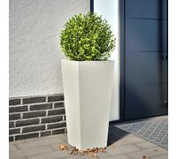 vidaXL Jardinera acero blanca 35x35x75 cm