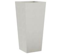 vidaXL Jardinera acero blanca 35x35x75 cm en color Acero/Blanco/Acero Inoxidable/Gris Claro/Acero/Verde y más