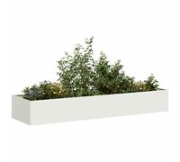 vidaXL Jardinera acero blanco 280x80x40 cm