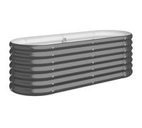 vidaXL Jardinera Acero galvanizado Antracita 114x40x36 cm