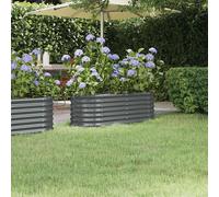 vidaXL Jardinera acero galvanizado antracita 114x40x36 cm