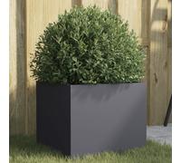 vidaXL Jardinera Arriate Elevado para Plantas y Flores Acero Gris Antracita 32x30x29 cm