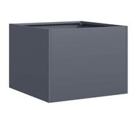 vidaXL Jardinera de acero gris antracita 40x40x30 cm, soporte para plantas