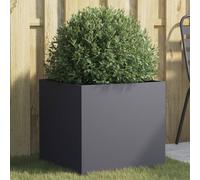 vidaXL Jardinera, Macetero para Plantas Flores Hierbas, Soporte para Macetas, Arriate Elevado para Jardín Patio Terraza Balcón, Acero Gris Antracita