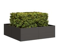 vidaXL Jardinera acero negro 100x100x30 cm