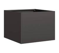 vidaXL Jardinera Macetero Acero Negro 40x40x30 cm, soporte para plantas y lecho elevado