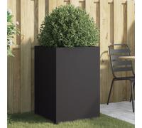 vidaXL Jardinera Macetero para plantas 52x48x75 cm Arriate elevado Acero Negro