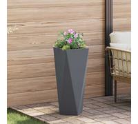 vidaXL Jardinera Antracita 30 x 30 x 75 cm Acero
