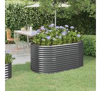 vidaXL Jardinera arriate acero galvanizado antracita 152x80x68 cm