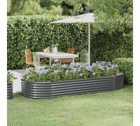 vidaXL Jardinera Arriate Elevado Acero con recubrimiento en polvo Antracita 249x100x36 cm