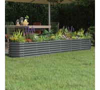 vidaXL Jardinera arriate acero galvanizado antracita 260x40x36 cm